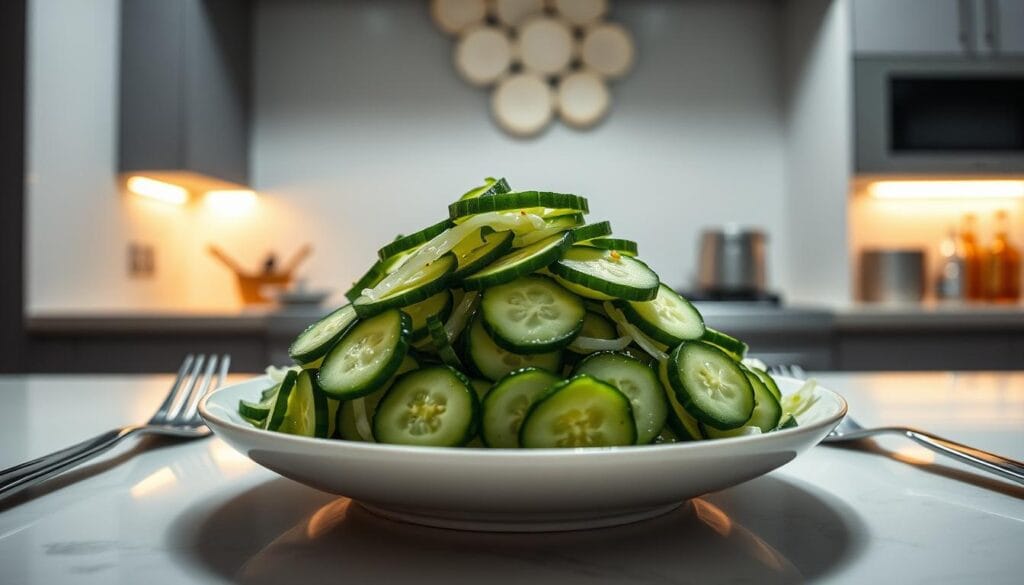 Traditional taiwanese cucumber salad and modern kitchen tools Traditional taiwanese cucumber salad and modern kitchen tools