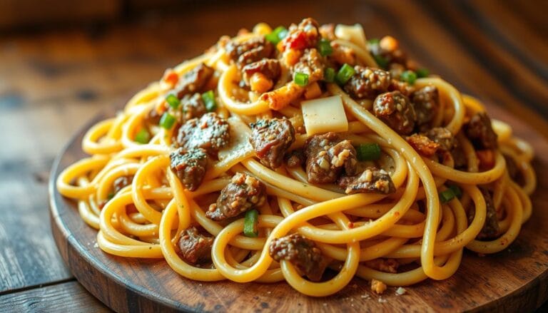 philly cheesesteak pasta recipe